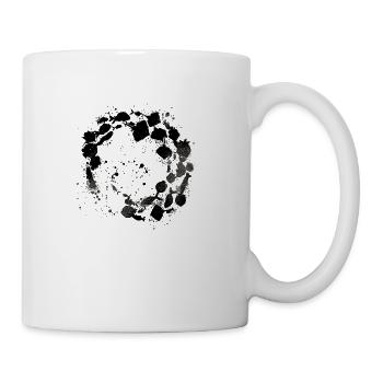 Schools of fish,fish,painting,black,graffiti,rays - Mug - white - Right