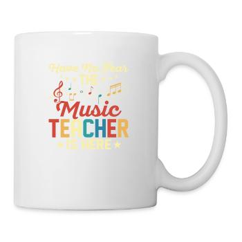 N’ayez pas peur Le professeur de musique est ici School Inst - Mug blanc - blanc - Droite