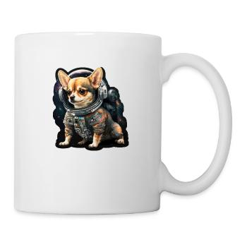 Chihuahua im Weltall, lustige Hunde, Spacedogo! - Tasse - Weiß - Rechts