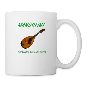 Mandoline Instrument des Jahres grüne Schrift - Tasse - Weiß - Rechts