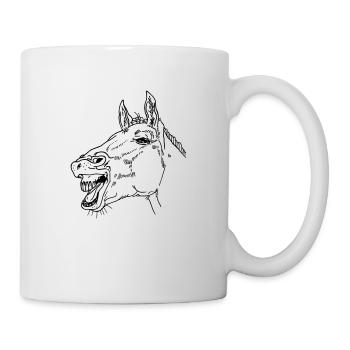 Lachendes Pferd - Tasse - Weiß - Rechts