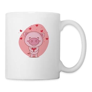 oink oink Liebe - Tasse - Weiß - Rechts
