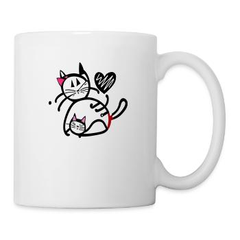 Chat - Cat - Chaton - Mug blanc - blanc - Droite