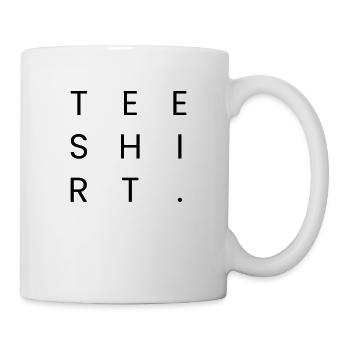 Teeshirt. Design Word Lettering T-Shirt T Shirt - Mug - white - Right