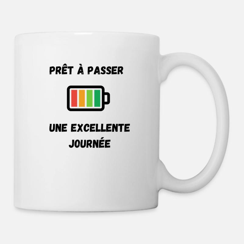 Positive T-shirt - Mug blanc - blanc