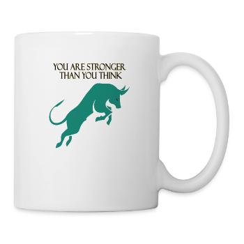 You are stronger than you think Bulle - Mug - white - Right