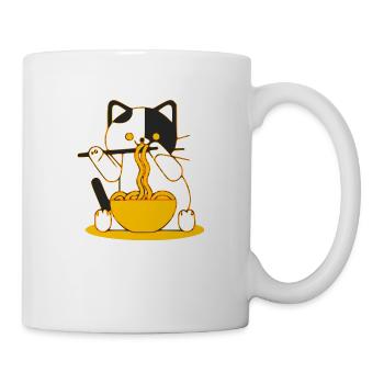 Dozy die Katze, die Nudeln isst - Tasse - Weiß - Rechts