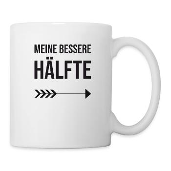 Valentinstag Partnershirt: meine bessere Hälfte - Tasse - Weiß - Rechts