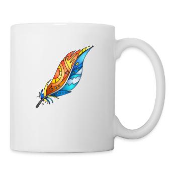Feder - Tasse - Weiß - Rechts
