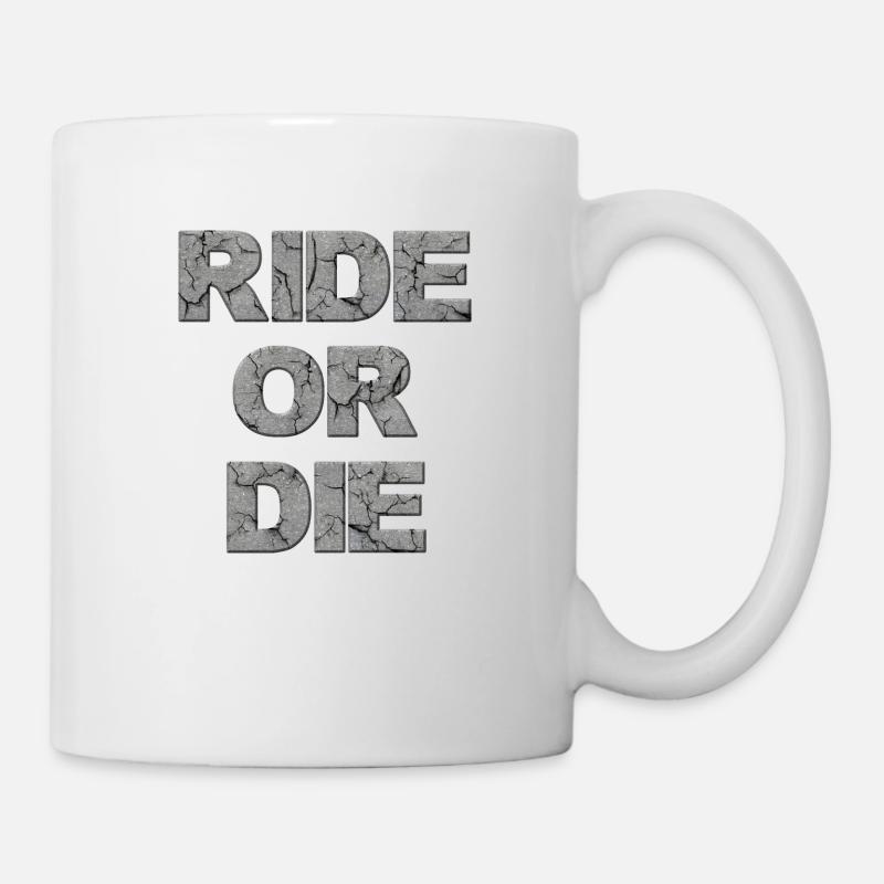 Ride Or Die Cracked Style - Tasse - Weiß