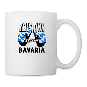 Drapeau de la Bavière Utilisé Look Drapeau Bavarois Vintage - Mug blanc - blanc - Droite