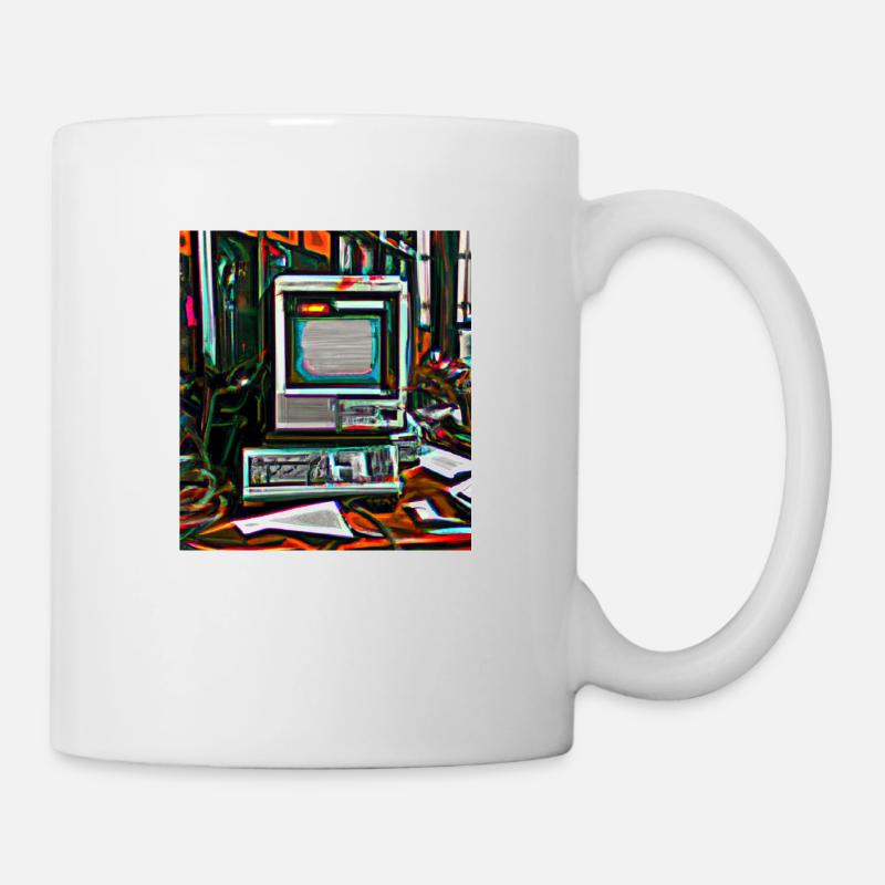 Old Digital Art Computer - Mug - white