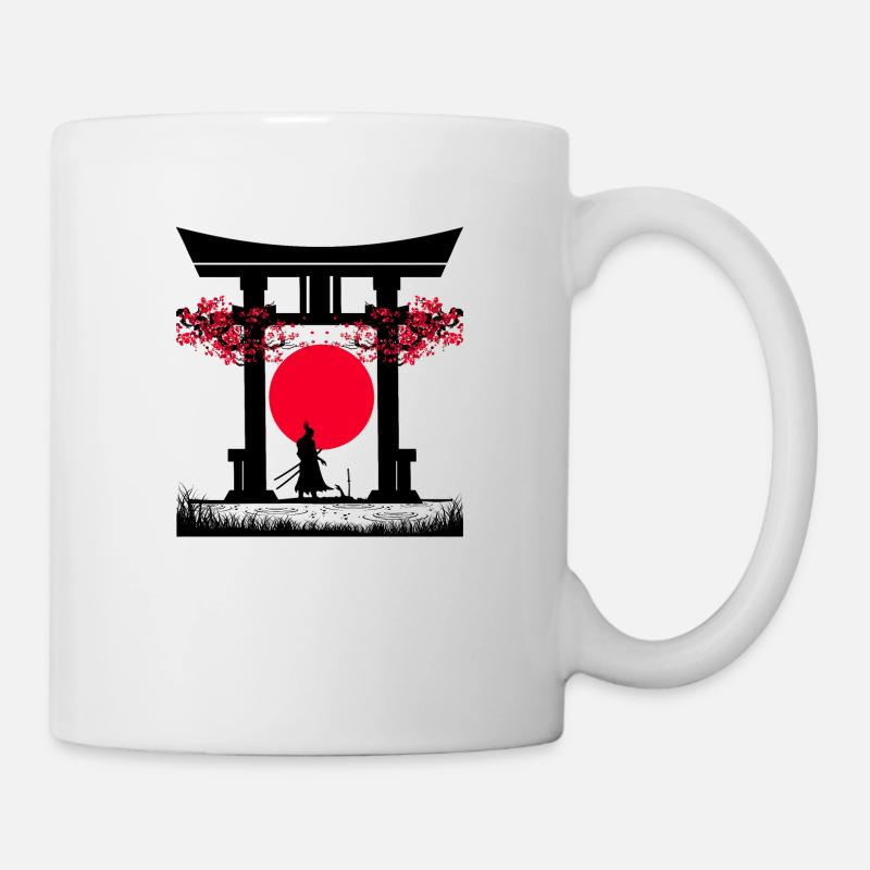 Samurai Torii Tor | Japanische Vibes - Tasse - Weiß