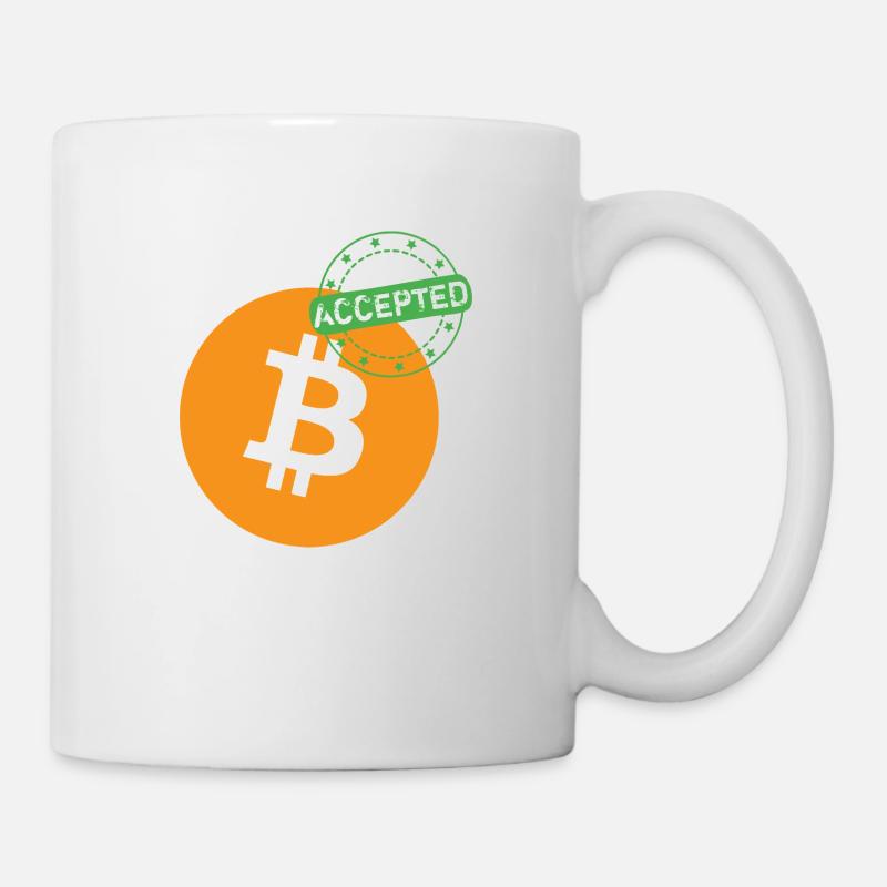 Bitcoin accepté - Mug blanc - blanc