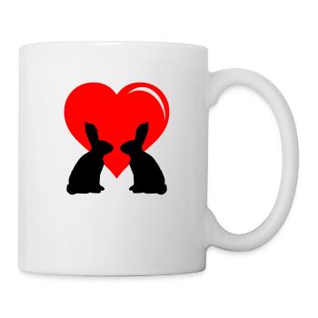 Amour des lapins - Mug blanc - blanc - Droite