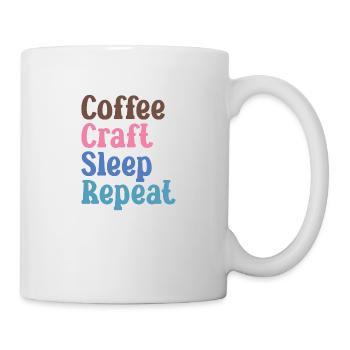 Eat, sleep, coffee, repeat - Mug - white - Right