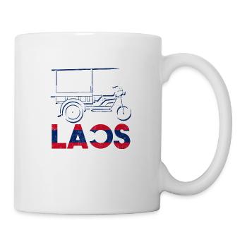 Laos Laote Laoten Stolz Flagge Kreis I Geschenk - Tasse - Weiß - Rechts