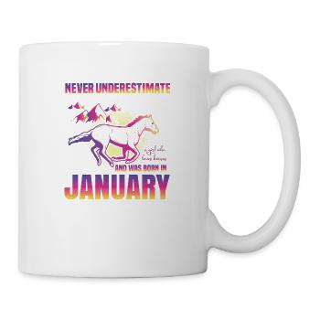 This girl loves horses | January - Mug - white - Right