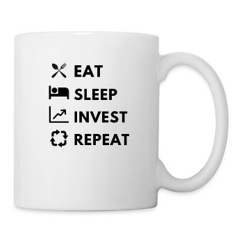 Eat sleep invest repeat - Mug - white - Right