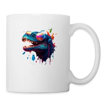 Crocodile dragon at party and celebration in colorful color - Mug - white - Right