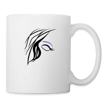 haare & auge - Tasse - Weiß - Rechts