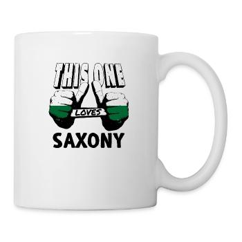 Sachsen Flagge Sächsische Fahne Ossi Urlaub SN - Tasse - Weiß - Rechts
