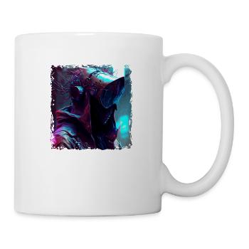 Cyborg de science-fiction dans le futur sombre de la dystopie - Mug blanc - blanc - Droite