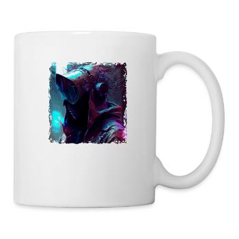Cyborg dans un avenir sombre comme dystopie - Mug blanc - blanc - Droite