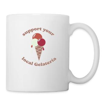 Support you local Gelateria - Tasse - Weiß - Rechts