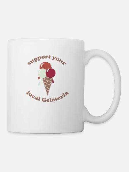Soutenez votre Gelateria local - Mug blanc - blanc