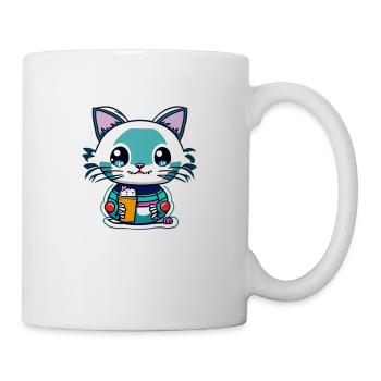 Kitten Kawaii - niedlich - Manga - Tasse - Weiß - Rechts