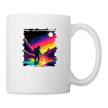 Outer Space Art Watercolor Dripping Spaceman - Mug - white - Right