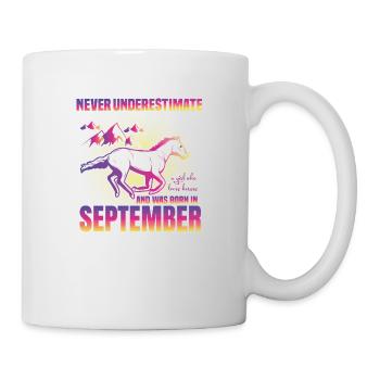 This girl loves horses | September - Mug - white - Right