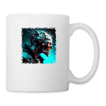 A cyborg monster in a dystopian future - Mug - white - Right