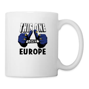Drapeau Europe UE Euro Drapeau européen - Mug blanc - blanc - Droite