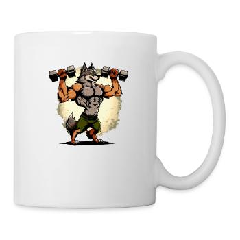 Kikou the muscular wolf - Mug - white - Right