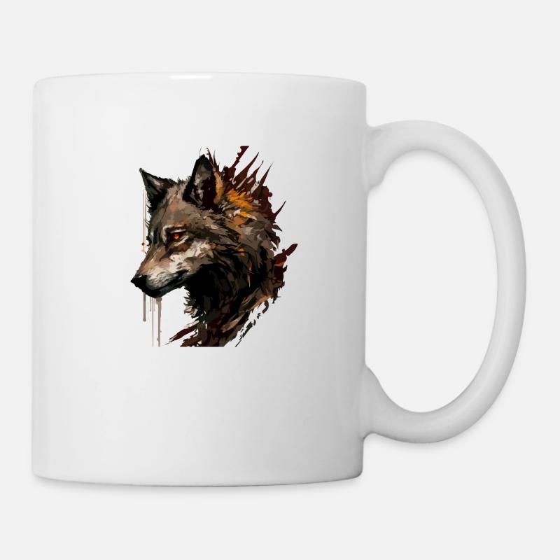 Le loup - Mug blanc - blanc