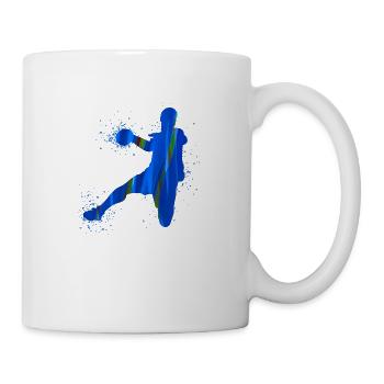 Handball, handballer, Beachhandball,Graffiti - Tasse - Weiß - Rechts