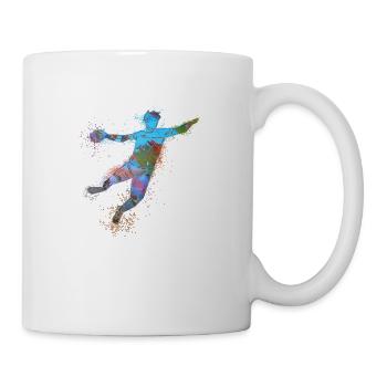 Handball, handballer, Beachhandball,Graffiti - Tasse - Weiß - Rechts