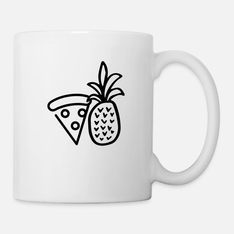 Pizza und Ananas Pizza Hawaii - Tasse - Weiß