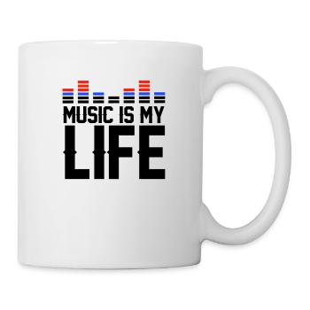 Music is my Life - Tasse - Weiß - Rechts