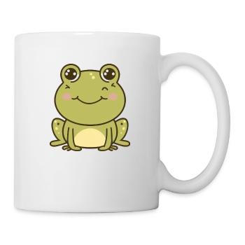 Kawaii Cute Happy Frog - Mug - white - Right