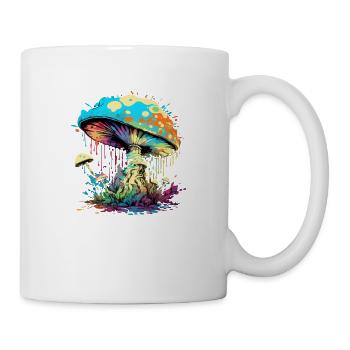 Champignon psychédélique - Mug blanc - blanc - Droite