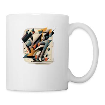 Abstrakte Geometrie - Tasse - Weiß - Rechts