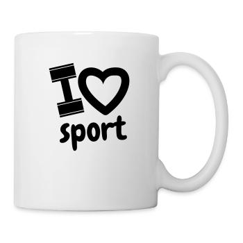 i love sport - Mug - white - Right