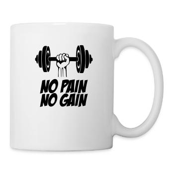 Gain de douleur d’haltère à la main - Mug blanc - blanc - Droite