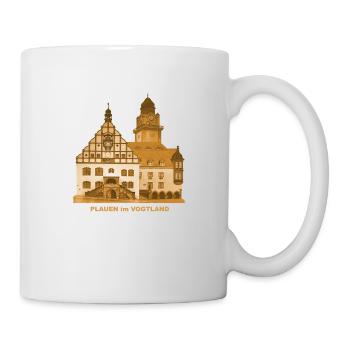 Plauen Town Hall Vogtland Plauener Spitze Saschsen - Mug - white - Right