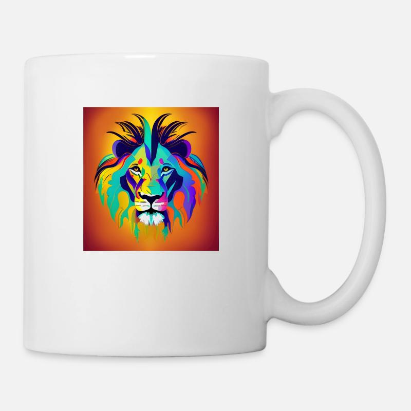Pop Art à tête de Lion - Mug blanc - blanc