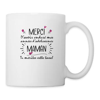 idée cadeau original pour la fête des meres - Mug blanc - blanc - Droite