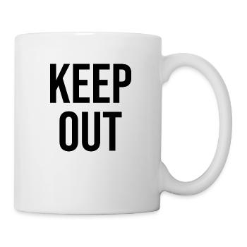 Keep out noir - Mug blanc - blanc - Droite